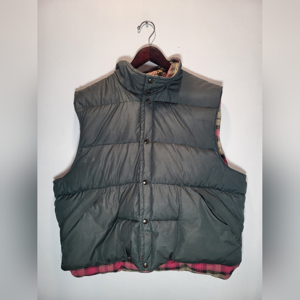 👕🌶 Vintage Golden Goose Made In Canada Plaid Down Filled Puffer Vest